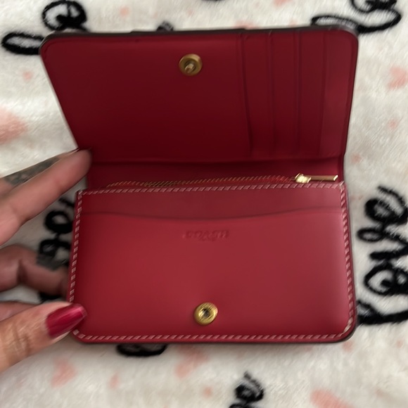 Coach Bags Coach Slim Card Case In Signature Canvas With Hearts